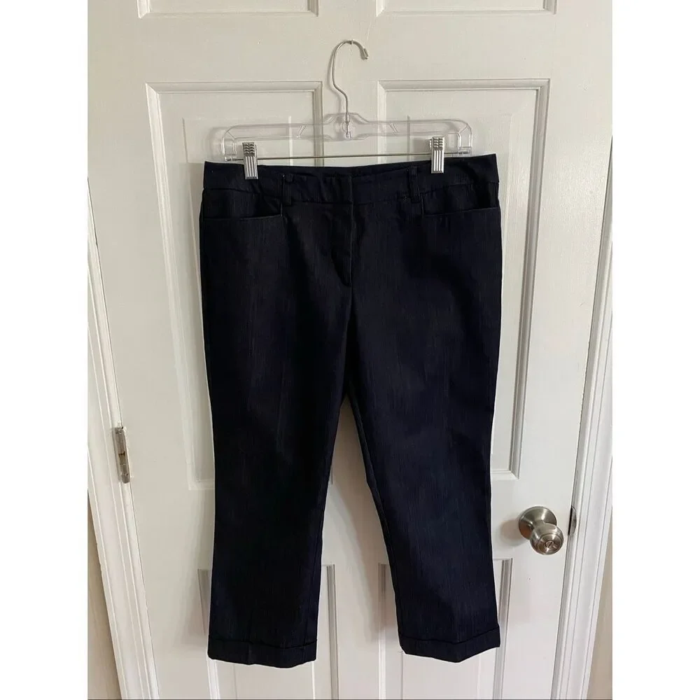 New York & Company 7th Avenue cropped trousers size 8